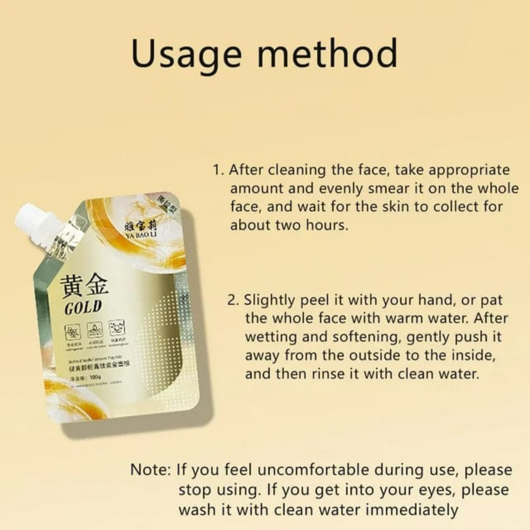 Retinol Gold Face Mask – Deep Moisturizing & Brightening Peel-Off Mask