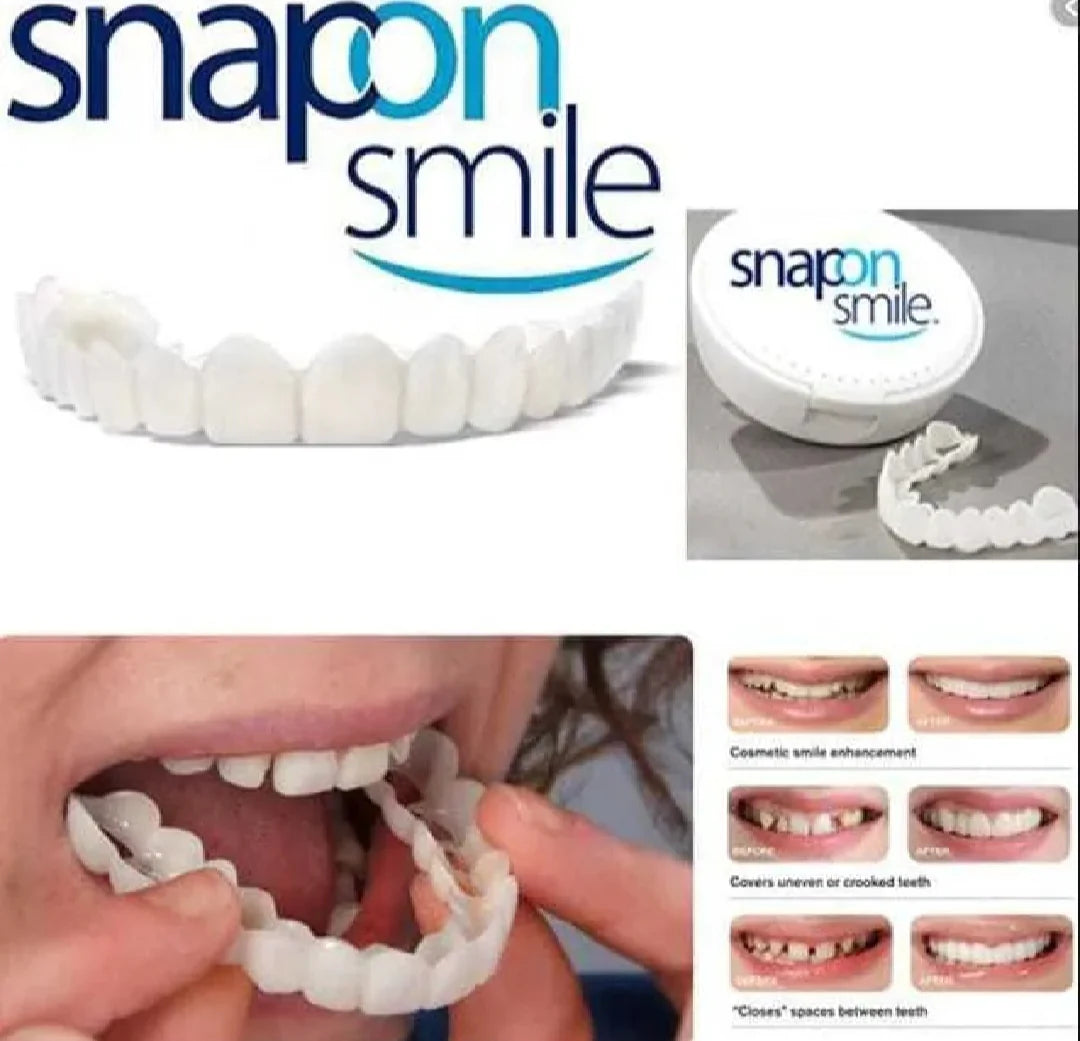 Instant Teeth Whitening Cover – Natural Veneer Tooth Cap for Perfect Smile | Reusable Fake Teeth